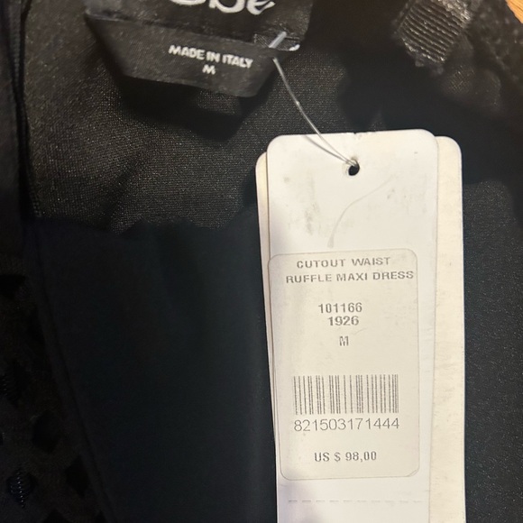 bebe NWT Chic Black Backless Evening Gown - Picture 2 of 4